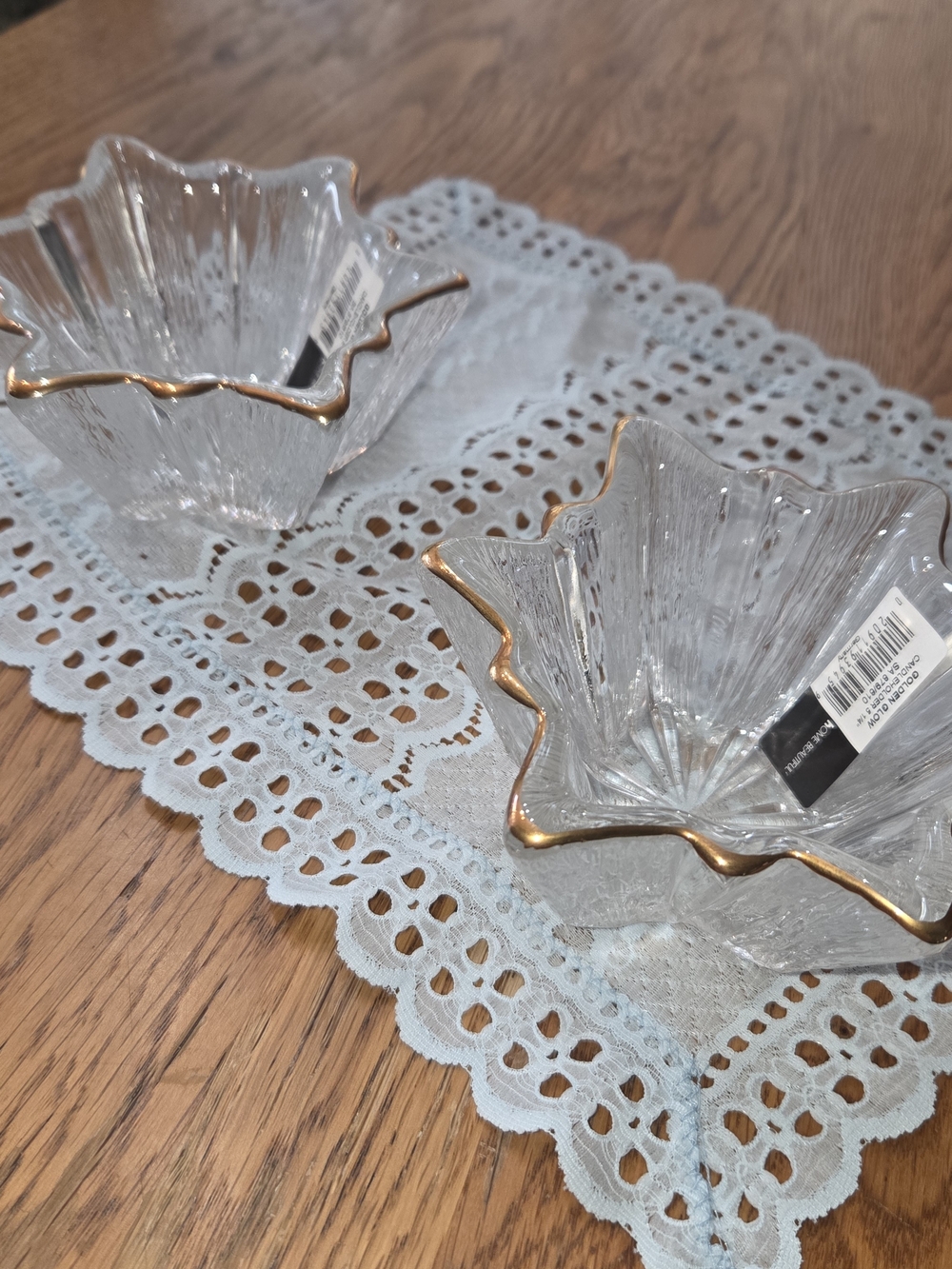 NWT, Vtg Mint Cond. Pair Of Home Beautiful "Golden Glow" Candle Holders. CP.